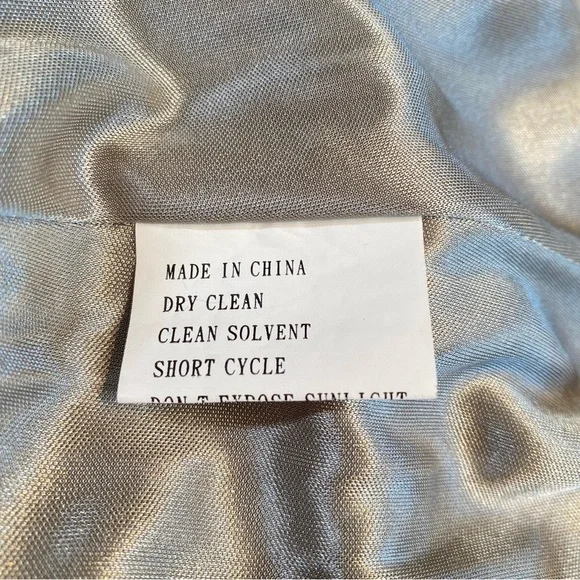 Revelry Steph Silver Sage Satin Front Slit Bow Back Long Dress Size 0 Prom Party - Picture 12 of 13